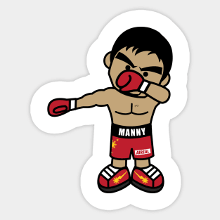 Dabbing Cartoon Manny Pacquiao By AiReal Apparel Sticker